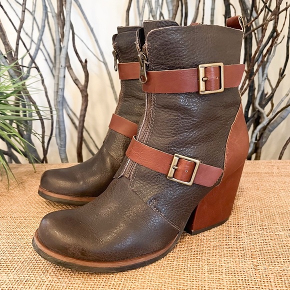 Korks by Kork-Ease Richards Pebble Leather Ankle Boots Size 8.5 Women’s - Picture 4 of 11